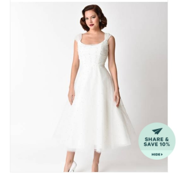 Voodoo Vixen Dresses & Skirts - Voodoo Vixen tea length wedding dress